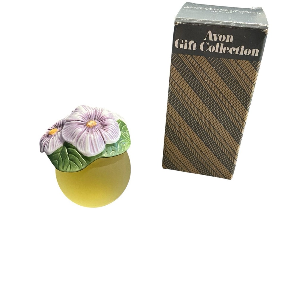 Avon Meadow Blossoms Decanter‎ With Here's My Heart Cologne 1.75 Fl Oz NEW